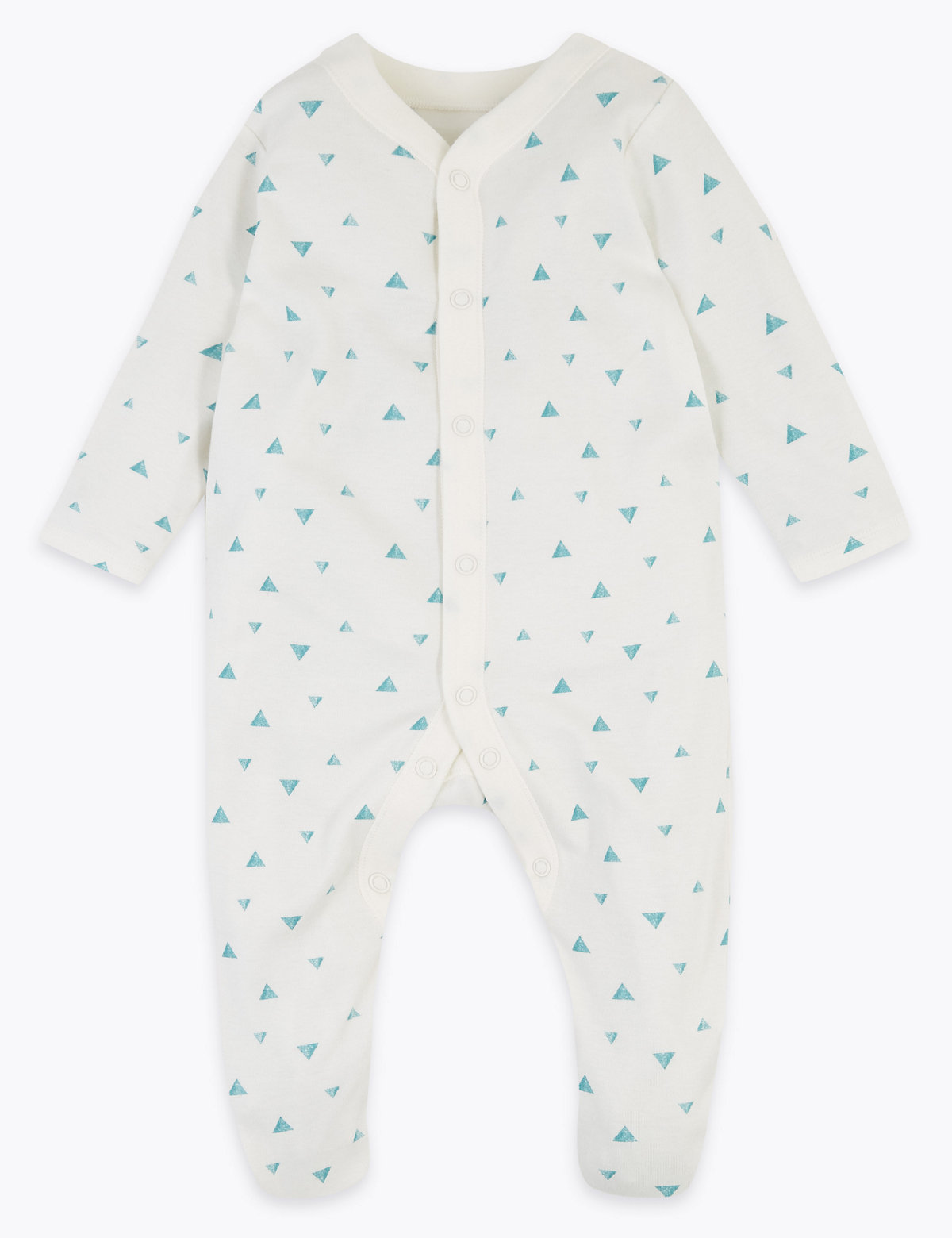 3 Pack Organic Cotton Patterned Sleepsuits (5lbs-3 Yrs)