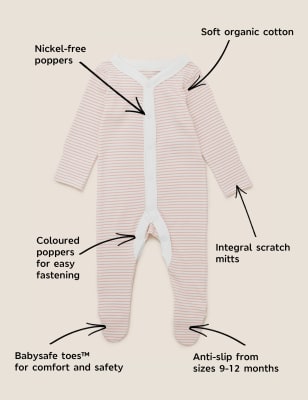 

M&S Collection 3er-Pack gemusterte Schlafanzüge aus reiner Baumwolle (2,3 kg - 3 Jahre) - Pink, Pink