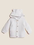 Pure Cotton Chunky Knitted Cardigan (0-3 Yrs)