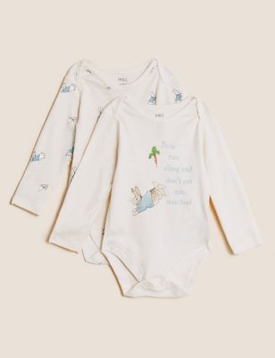 

Unisex,Boys,Girls M&S Collection 2pk Pure Cotton Peter Rabbit™ Bodysuits (0-3 Yrs) - Cream Mix, Cream Mix