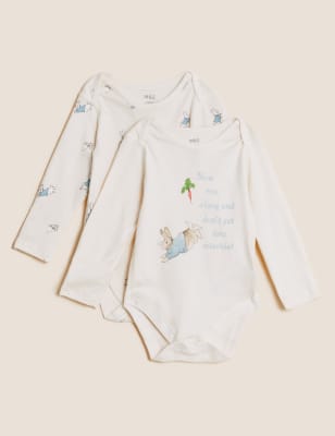 

Unisex,Boys,Girls M&S Collection 2pk Pure Cotton Peter Rabbit™ Bodysuits (0-3 Yrs) - Cream Mix, Cream Mix