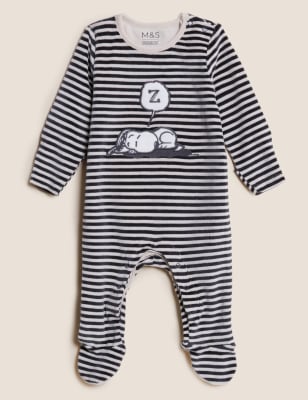 

M&S Collection Pijama de bebé de velvetón de algodón de Snoopy™ (0-3 años) - Biscuit, Biscuit