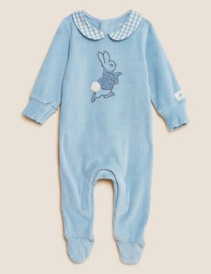 

M&S Collection Schlafanzug mit hohem Baumwollanteil und Peter Rabbit™-Motiv (0-3 J.) - Blue Mix, Blue Mix