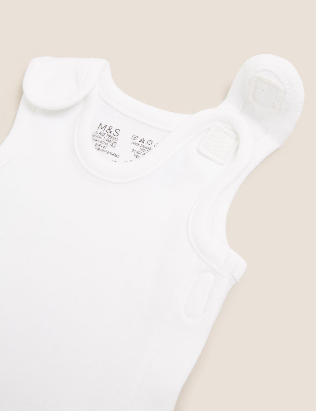 3pk Pure Cotton Premature Bodysuits (3lbs-4lbs) image 3