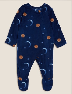 

Boys M&S Collection Fleece Solar Print Sleepsuit (0-3 Yrs) - Indigo Mix, Indigo Mix