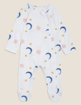 

M&S Collection Schlafanzug aus Fleece mit Sternmuster (0-3 Jahre) - Ivory Mix, Ivory Mix