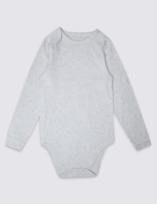 

Unisex,Boys,Girls M&S Collection Adaptive Pure Cotton Bodysuit (3-16 Yrs) - Grey Marl, Grey Marl