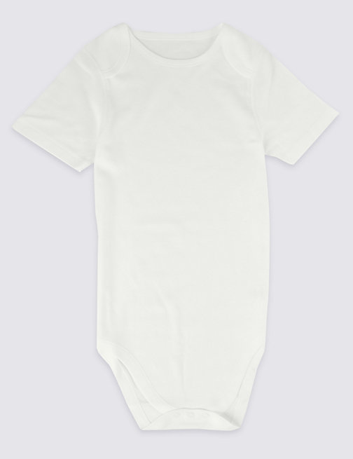 Marks And Spencer Unisex,Boys,Girls M&S Collection Adaptive Pure Cotton Bodysuit (3-16 Yrs) - White