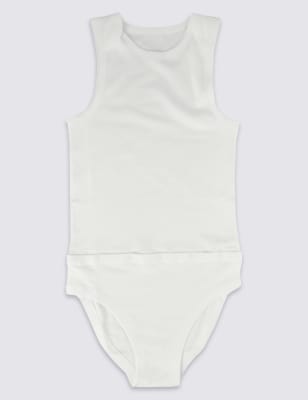 

Unisex,Boys,Girls M&S Collection Adaptive Pure Cotton Bodysuit (7lbs-16 Yrs) - White, White