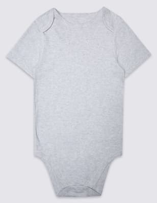 

Unisex,Boys,Girls M&S Collection Adaptive Pure Cotton Bodysuit (3-16 Yrs) - Grey Marl, Grey Marl