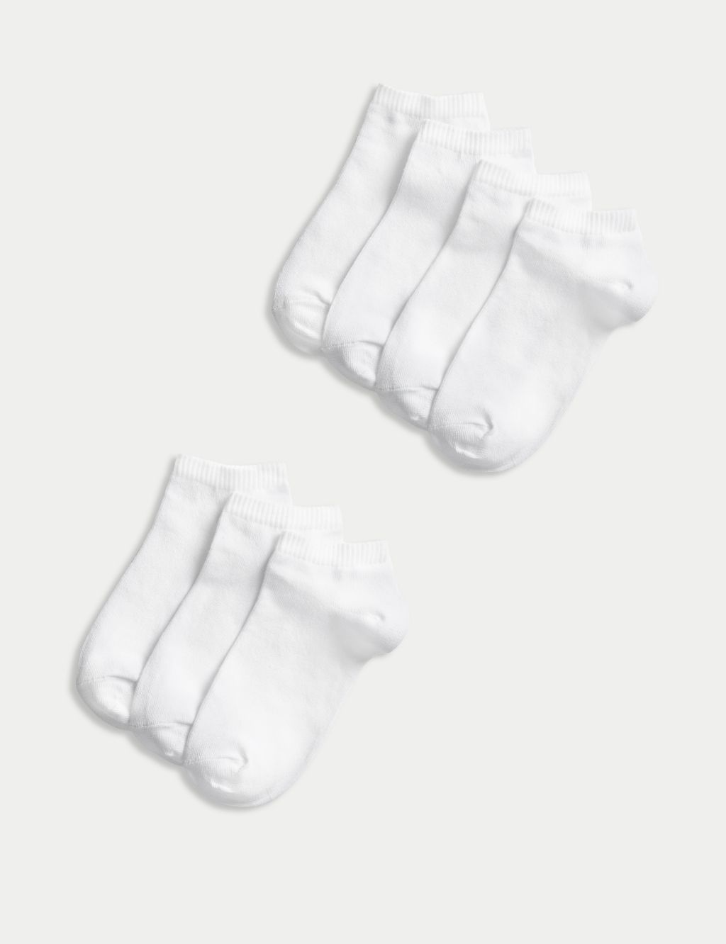 7pk of Cotton Rich Trainer Liner Socks image 1
