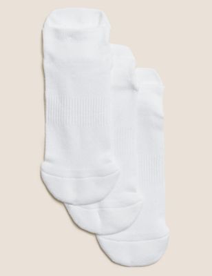 3pk Cotton Trainer Liner Socks | M&S