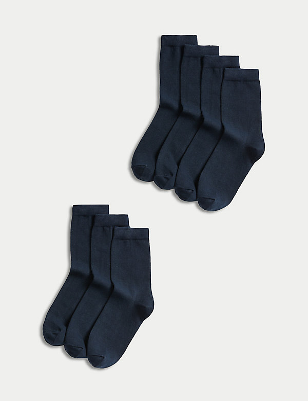 7pk of Ankle School Socks - DK