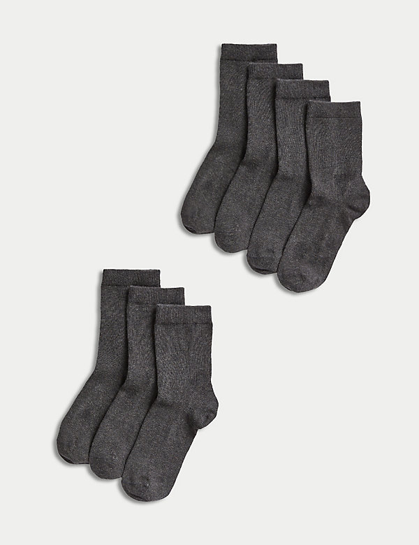 7pk of Ankle School Socks - LV