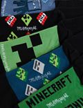 5er-Pack Baumwollsocken für die Schule mit Minecraft™-Motiv