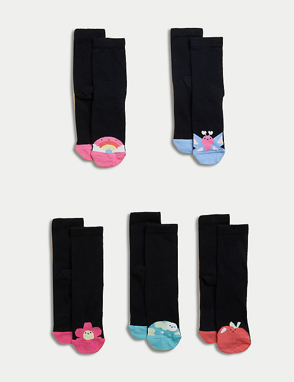 5pk Cotton Rich School Socks - HK