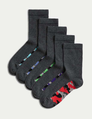 5pk of Short Picot Socks, M&S Collection