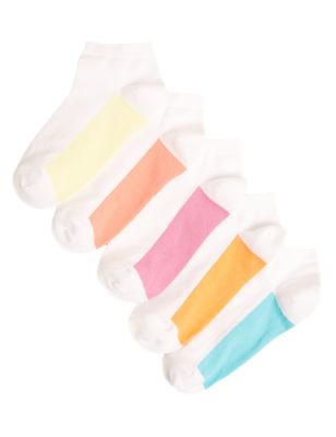 

M&S Collection Pack de 5 pares de calcetines tobilleros - Multi, Multi