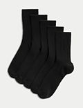 Pack de 5 pares de calcetines escolares acanalados