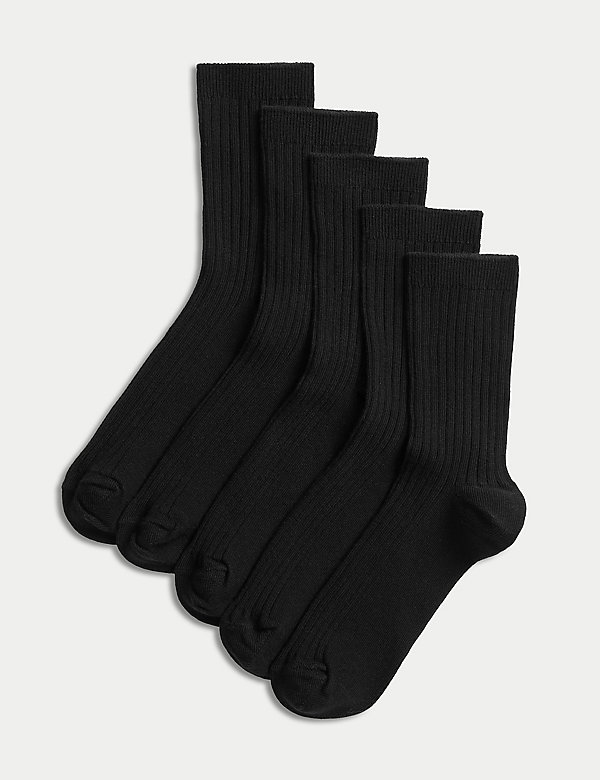 5pk of Ribbed School Socks - LU