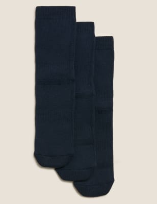 

Unisex,Boys,Girls M&S Collection 3pk of Thermal School Socks - Navy, Navy