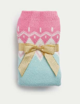 

Girls M&S Collection Fair Isle Slipper Socks - Multi, Multi