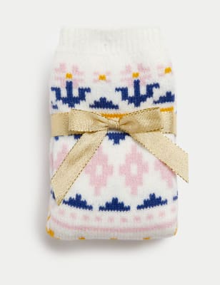 

M&S Collection Hausschuhsocken mit Norwegermuster - Multi, Multi