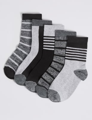 5&nbsp;paires de chaussettes noires et blanches