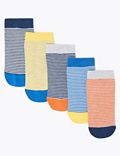 5 Pack of Striped Trainer Liner Socks