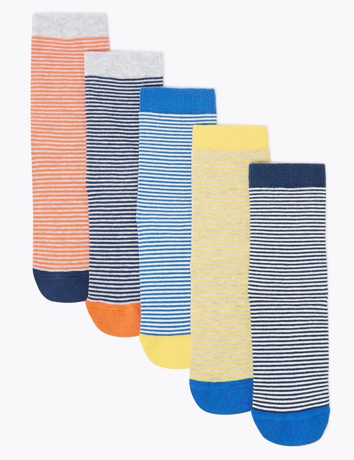5 Pack of Cotton Striped Socks