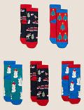 5pk Cotton Rich Christmas Socks
