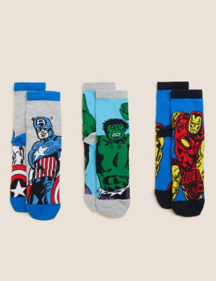 BEMS  MARVEL - Avengers - 3 Pairs socks Pack (UK Size 6,5-11)