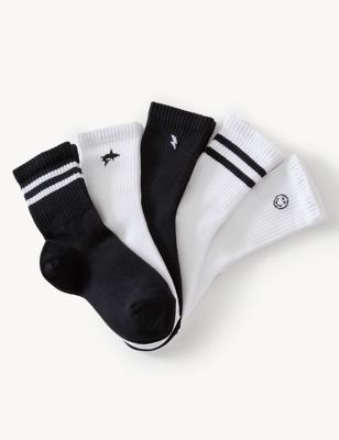 5pk Cotton Rich Sports Socks - QA