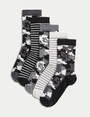 Buy 5 Pack Cotton Rich Socks from Next