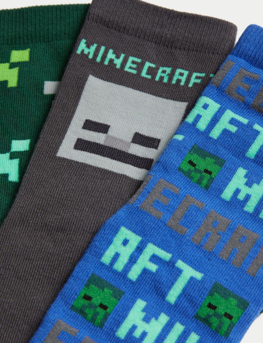 3pk Cotton Rich Minecraft™ Socks image 2