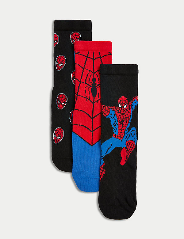 3pk Cotton Rich Spider-Man™ Socks | M&S AU