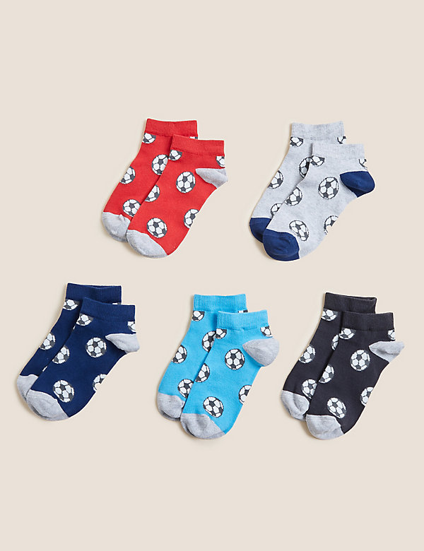 5pk Cotton Rich Trainer Liner Socks - CY