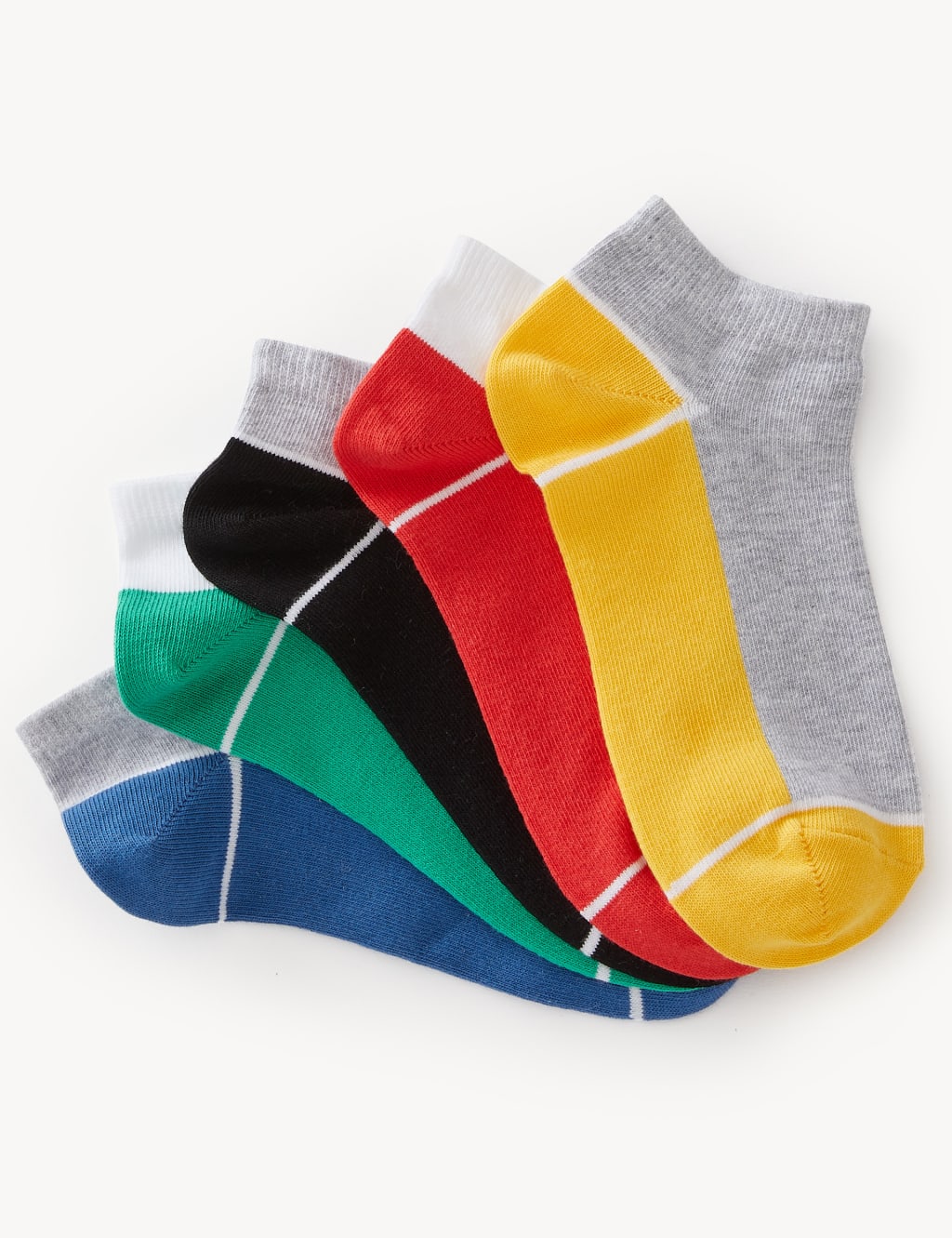 5pk Cotton Rich Multicolour Trainer Liners™
