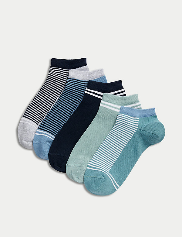 Pack de 5 pares de calcetines Trainer Liners™ de algodón estampados - ES