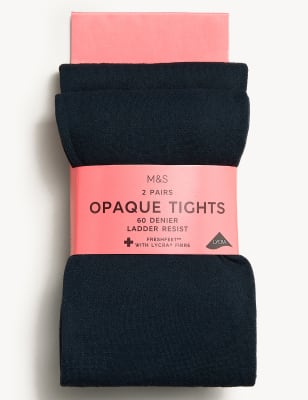 Lot de 2&nbsp;paires de collants 60&nbsp;deniers (du 3 au 16&nbsp;ans) - FR