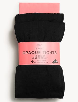 Lot de 2&nbsp;paires de collants 60&nbsp;deniers (du 3 au 16&nbsp;ans) - LU