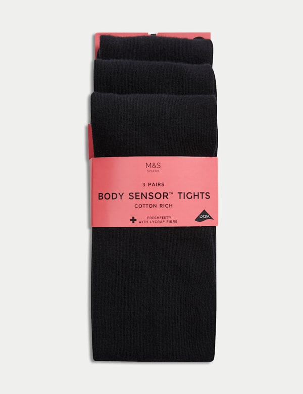 3 Pack of Body Sensor™ School Tights (4-14 Yrs)