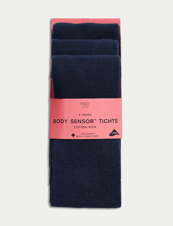 3 Pack of Body Sensor™ School Tights (4-14 Yrs)