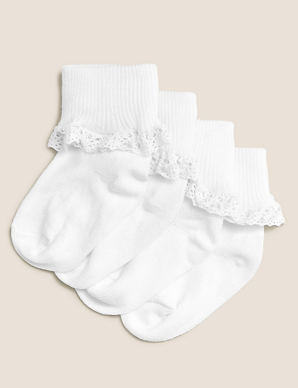 4pk of Frill Baby Socks (0-24 Mths)