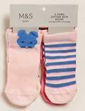 4pk Cotton Bunny Baby Socks (0-2 Yrs)
