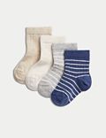 4 paar katoenrijke sokken