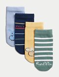 Pack de 4 pares de calcetines de algodón estampados (0-3&nbsp;años)