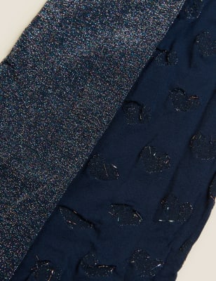 

M&S Collection 2er-Pack glitzernde, blickdichte Strumpfhosen (3-14 J.) - Multi, Multi