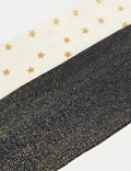 2er-Pack blickdichte Strumpfhosen mit glitzernden Sternen (40 den; 3–14 Jahre)