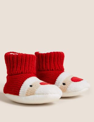 

Unisex,Boys,Girls M&S Collection Santa Booties (0-24 Mths) - Red, Red